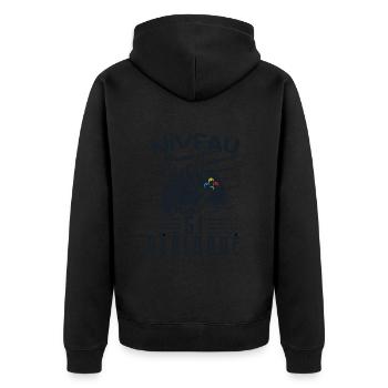 Niveau 51 Débloqué | cadeau de joueur - Veste à capuche bio Premium Unisexe - noir - Dos - Nico (187cm)