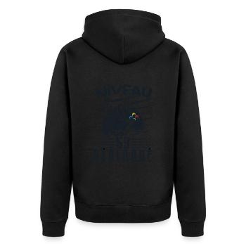 Niveau 53 Débloqué | cadeau de joueur - Veste à capuche bio Premium Unisexe - noir - Dos - Nico (187cm)