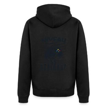 Niveau 55 Débloqué | cadeau de joueur - Veste à capuche bio Premium Unisexe - noir - Dos - Nico (187cm)