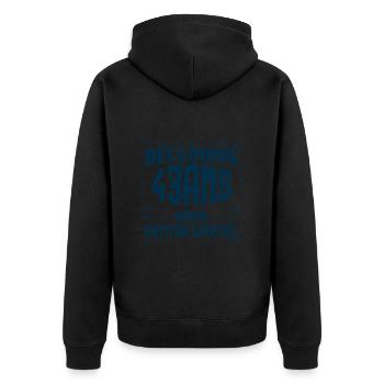 DÉCEMBRE 43 Ans | Édition limitée - Veste à capuche bio Premium Unisexe - noir - Dos - Nico (187cm)