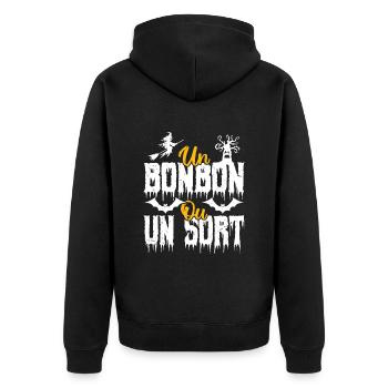 Un bonbon ou un sort - Veste à capuche bio Premium Unisexe - noir - Dos - Nico (187cm)