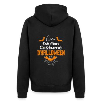 Ceci Est Mon costume d’halloween - Veste à capuche bio Premium Unisexe - noir - Dos - Nico (187cm)