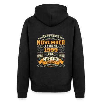 Im November 1999 geboren - Veste à capuche bio Premium Unisexe - noir - Dos - Nico (187cm)