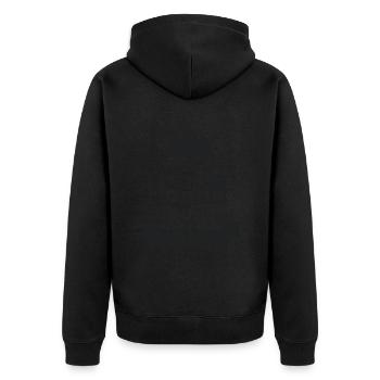 Ici c'est moi le Chef de Chantier - Veste à capuche bio Premium Unisexe - noir - Dos - Nico (187cm)