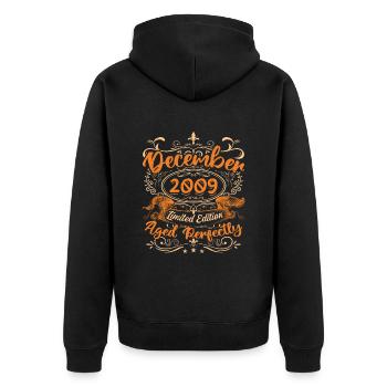 December 2009 | Limited Edition - Veste à capuche bio Premium Unisexe - noir - Dos - Nico (187cm)