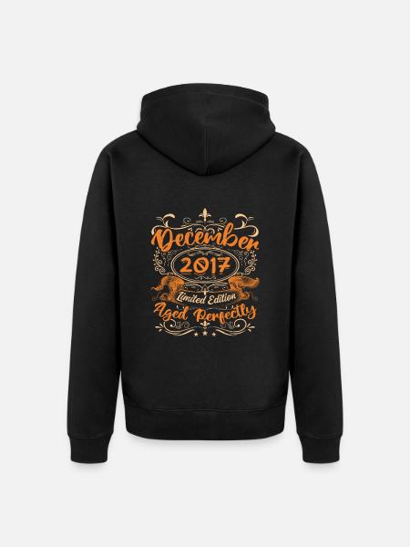 December 2017 | Limited Edition - Unisex Premium Organic Zip Hoodie - black