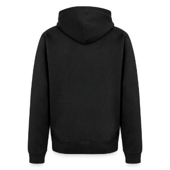 Meine Lieblingsschwester hat mir dieses Hemd gekauft - Unisex Premium Bio Zip Hoodie - Schwarz - Hinten - Nico (187cm)