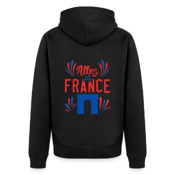 Allez La France - Veste à capuche bio Premium Unisexe - noir - Dos - Nico (187cm)