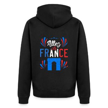 Allez La France - Veste à capuche bio Premium Unisexe - noir - Dos - Nico (187cm)