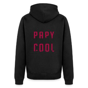 Papy le Plus Cool du monde - Veste à capuche bio Premium Unisexe - noir - Dos - Nico (187cm)