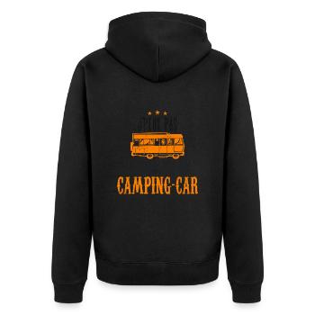 j'peux pas j'aime tire en camping-car - Veste à capuche bio Premium Unisexe - noir - Dos - Nico (187cm)