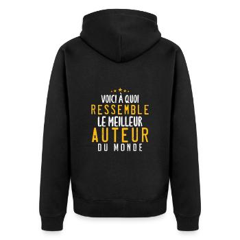 Voici à quoi ressemble le meilleur Auteur du monde - Veste à capuche bio Premium Unisexe - noir - Dos - Nico (187cm)
