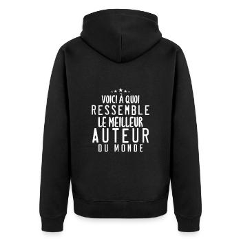 Voici à quoi ressemble le meilleur Auteur du monde - Veste à capuche bio Premium Unisexe - noir - Dos - Nico (187cm)