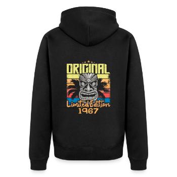 Légendes Sont Nées En 1967 Cadeau D'anniversaire - Veste à capuche bio Premium Unisexe - noir - Dos - Nico (187cm)