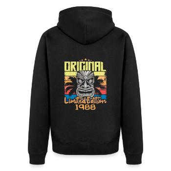 Légendes Sont Nées En 1988 Cadeau D'anniversaire - Veste à capuche bio Premium Unisexe - noir - Dos - Nico (187cm)