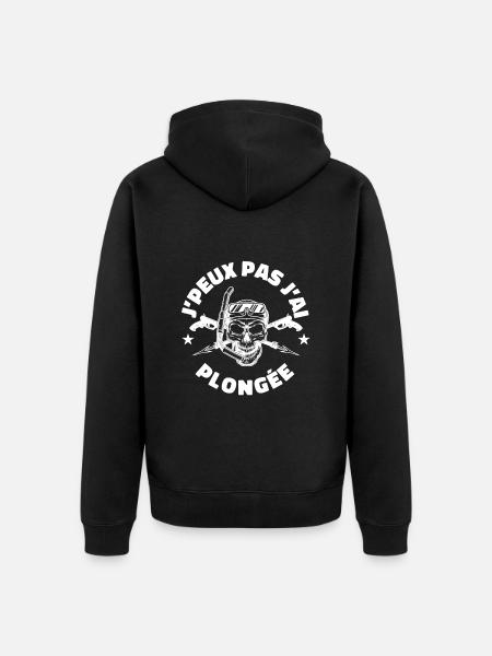 JE PEUX PAS J'AI PLONGÉE - Veste à capuche bio Premium Unisexe - noir
