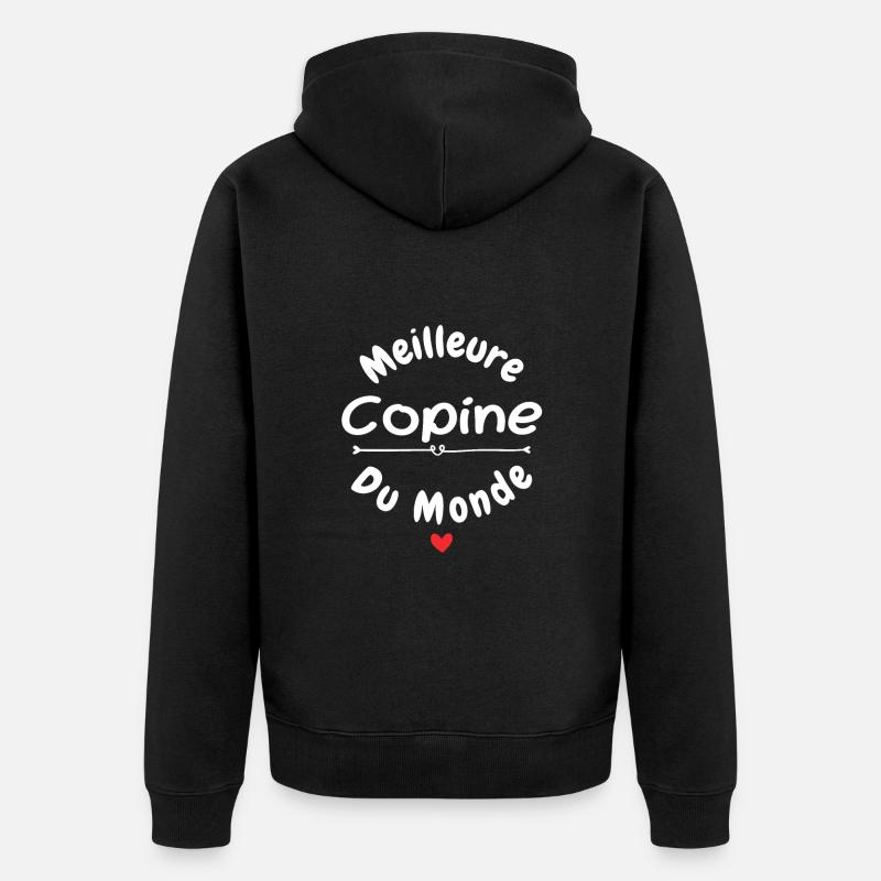 Meilleure Copine Du Monde - Veste à capuche bio Premium Unisexe - noir
