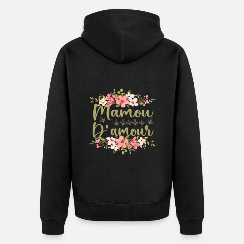 Mamou D'amour - Veste à capuche bio Premium Unisexe - noir