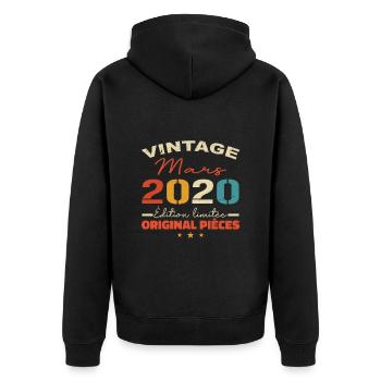Mars 2020 anniversaire 2020 légendes Mars - Veste à capuche bio Premium Unisexe - noir - Dos - Nico (187cm)