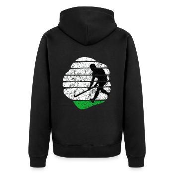 Field Hockey Artificial Grass Hockey Hockey Player Hockey - Unisex Premium Organic Zip Hoodie - black - Back - Nico (187cm)