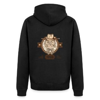 1996 | Cadeau D'anniversaire | Amoureux Du Chat - Veste à capuche bio Premium Unisexe - noir - Dos - Nico (187cm)