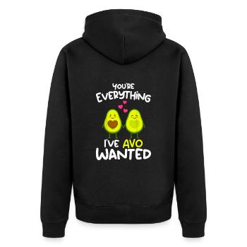 You're Everything I've AVO Wanted - Unisex Premium Organic Zip Hoodie - black - Back - Nico (187cm)