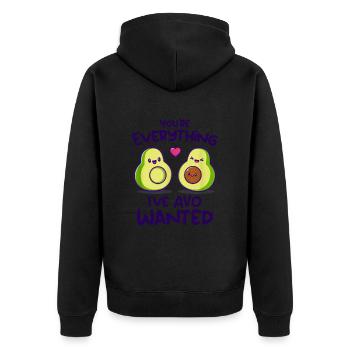 You're Everything I've AVO Wanted - Unisex Premium Organic Zip Hoodie - black - Back - Nico (187cm)