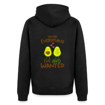 You're Everything I've AVO Wanted - Unisex Premium Organic Zip Hoodie - black - Back - Nico (187cm)