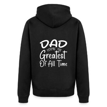 Meilleur Papa du Monde | Meilleur Père Cadeau Papa - Veste à capuche bio Premium Unisexe - noir - Dos - Nico (187cm)