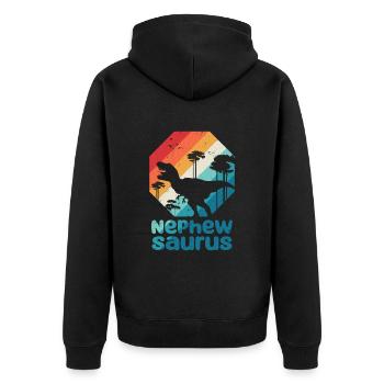 Nephewsaurus T Rex Dinosaur Nephew Saurus Family - Veste à capuche bio Premium Unisexe - noir - Dos - Nico (187cm)