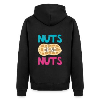 Nuts Or No Nuts Gender Reveal Babyshower Gift - Veste à capuche bio Premium Unisexe - noir - Dos - Nico (187cm)