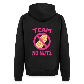 Sex Reveal Team Keine Nüsse Mädchen Matching - Unisex Premium Bio Zip Hoodie - Schwarz - Hinten - Nico (187cm)
