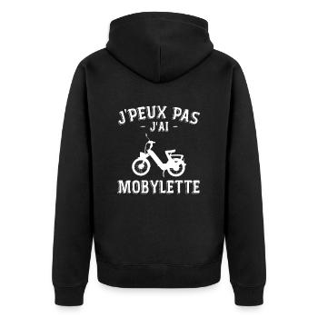 J'peux Pas J'ai Mobylette Cadeau Mob - Veste à capuche bio Premium Unisexe - noir - Dos - Nico (187cm)