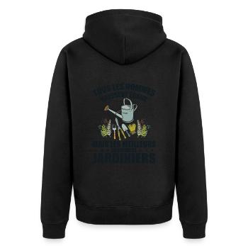 Humour Jardinier - Meilleur Jardinier Cadeau - Veste à capuche bio Premium Unisexe - noir - Dos - Nico (187cm)