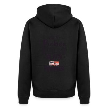 Bébés égaux meilleurs ont un papa pompier - Veste à capuche bio Premium Unisexe - noir - Dos - Nico (187cm)