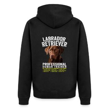 Labrador Retriever Professional Human Trainer - Veste à capuche bio Premium Unisexe - noir - Dos - Nico (187cm)