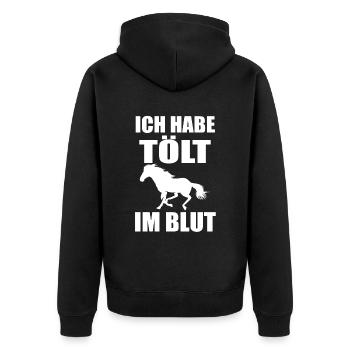 Isländer Islandpferd Islandpferde Geschenk - Veste à capuche bio Premium Unisexe - noir - Dos - Nico (187cm)
