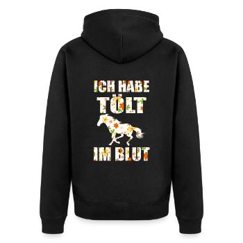 Isländer Islandpferd Islandpferde Geschenk - Veste à capuche bio Premium Unisexe - noir - Dos - Nico (187cm)