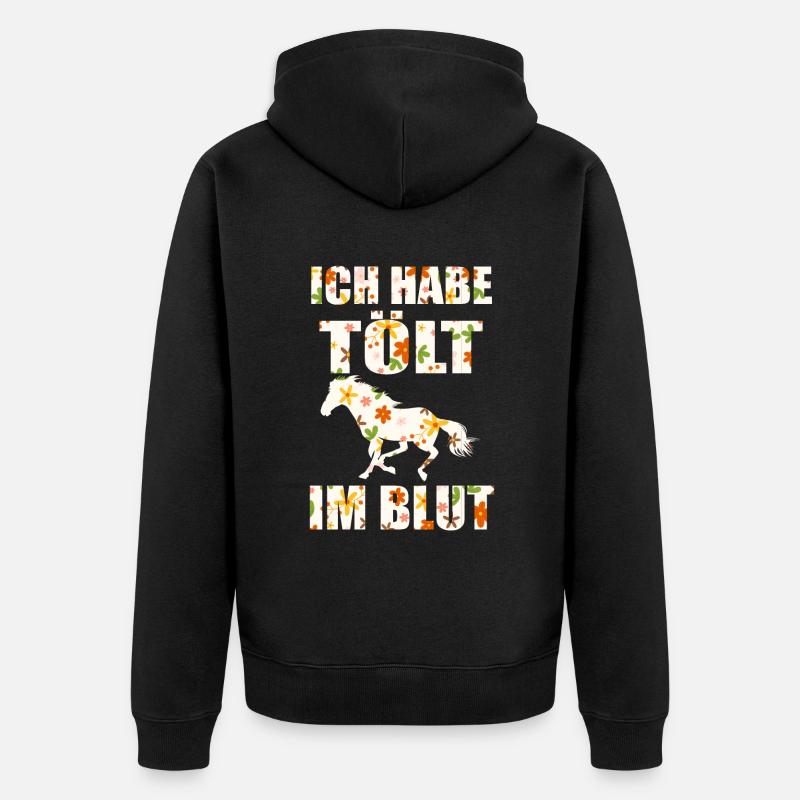 Isländer Islandpferd Islandpferde Geschenk - Veste à capuche bio Premium Unisexe - noir