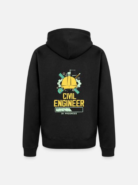 Future career as a civil engineer Civil engineering - Unisex Premium Organic Zip Hoodie - black