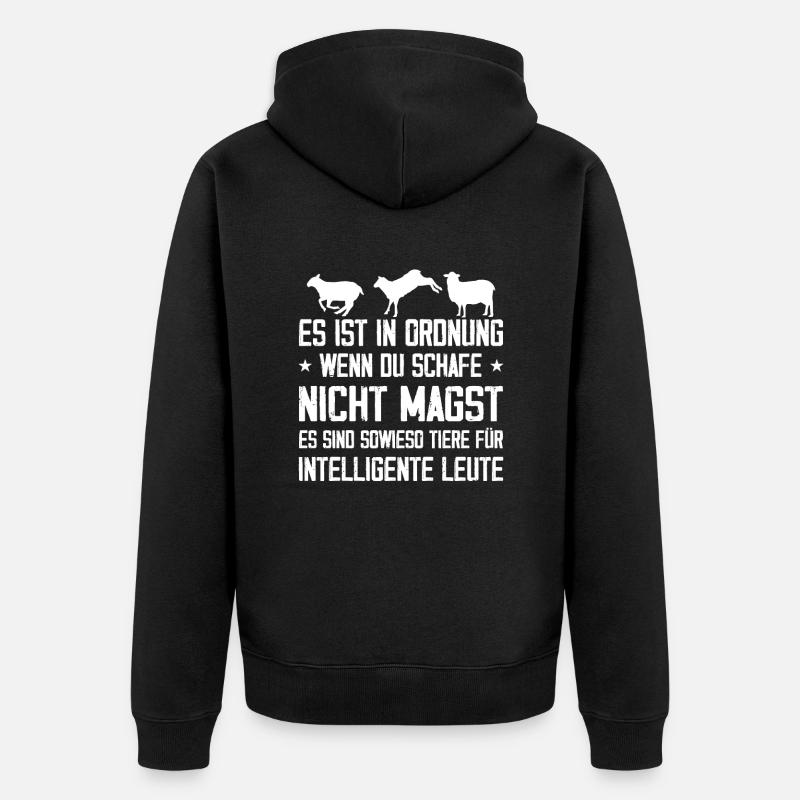 Schafe Schaf Schäfer Geschenk - Veste à capuche bio Premium Unisexe - noir