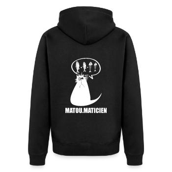 mathématiques, mathématicien, fan de math - Veste à capuche bio Premium Unisexe - noir - Dos - Nico (187cm)