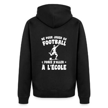 Football Joueur Cadeau Enfant Homme Garçon - Veste à capuche bio Premium Unisexe - noir - Dos - Nico (187cm)