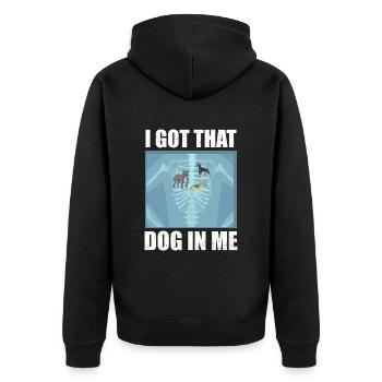 I Got that Dog in Me Xray Meme Funny - Veste à capuche bio Premium Unisexe - noir - Dos - Nico (187cm)