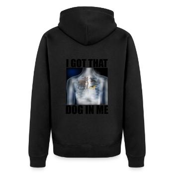 I Got that Dog in Me Xray Meme Funny - Veste à capuche bio Premium Unisexe - noir - Dos - Nico (187cm)