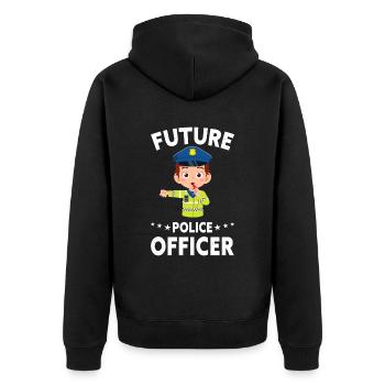 Bureau de Police des Policiers - Veste à capuche bio Premium Unisexe - noir - Dos - Nico (187cm)