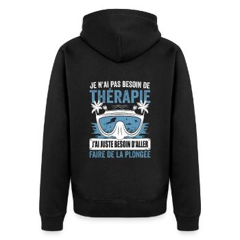 I just need to go snorkeling - Unisex Premium Organic Zip Hoodie - black - Back - Nico (187cm)