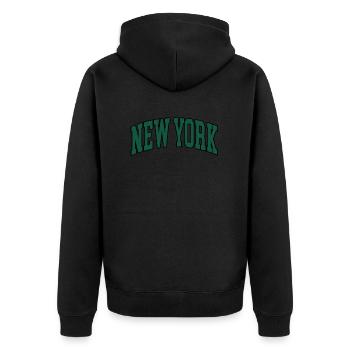 New York - Veste à capuche bio Premium Unisexe - noir - Dos - Nico (187cm)