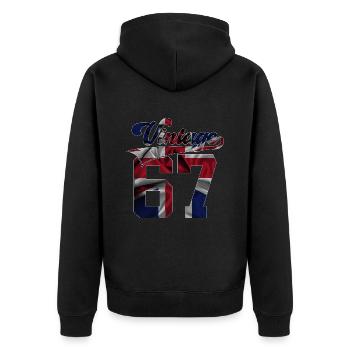 59E ANNIVERSAIRE UK MILLÉSIME 1967 - Veste à capuche bio Premium Unisexe - noir - Dos - Nico (187cm)