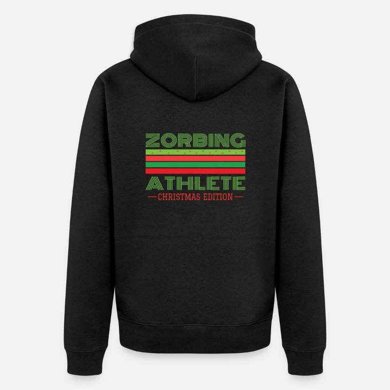 Athlète Zorbing - Veste à capuche bio Premium Unisexe - noir
